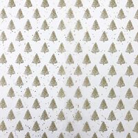 Black Cat Avenue 20" x 30" Christmas Printed Tissue Paper for Gift Wrapping, 20-Sheet, Gold Pearl Trees