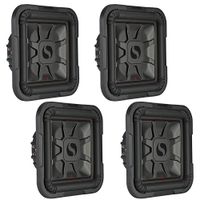 4 Kicker 46L7T102 Car Audio L7T Shallow Mount 10" 1000W Sub Square L7 Subwoofers