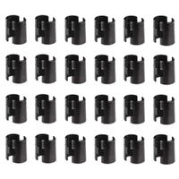 Wire Shelf Clips FLYEEGO Wire Shelving Shelf Lock Clips for 1"/0.75" Post Fits Alera, Metro, Thunder Group, Eagle, Regency, Advanced Tabco, John Boos, Winco, Focus - Plastic (0.75"-24pairs)