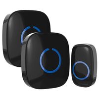 Wireless Doorbell by SadoTech - Waterproof Door Bells & Chimes Wireless Kit - Over 1000-Foot Range, 52 Door Bell Chime, 4 Volume Levels with LED Flash - Wireless Doorbells for Home - Model CXR (Black)