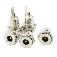 uxcell a16031500ux1704 DC-099 Female 5.5 x 2.5 mm Panel Mounting DC Power Jack Socket Connector Pack of 5