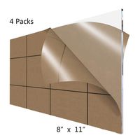 1/8" Plexiglass Acrylic Sheet Clear - 4 Packs 8" x 11" Plastic Sheet Panel