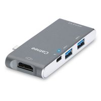 Catnee USB Type c/HDMI hub Multi-Port Adapter with C-Type Charging Port HDMI 4K Output TF SD Card Reader 2 USB 3.0 Ports for The New MacBook 6 in 1 (Space Gray)
