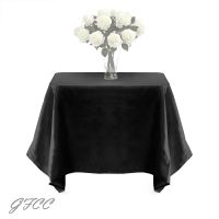 GFCC 90 x 90 -inch Black Polyester Tablecloth