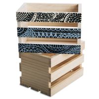 S&S Worldwide WD7616 Small Wood Crates (Pack of 6)