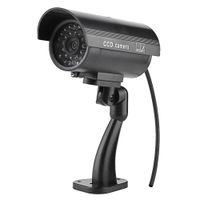 Bullet Dummy Fake Surveillance Camera, Waterproof Fake CCTV Security Camera Flashing LED Fake Security Camera for House, Shopping Mall, Restaurant, etc