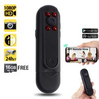 1080P HD Wireless WiFi Pocket Body Camera with IR Night Vision and Loop Recording Function, Support Motion Activated Video Recording, 16GB Memory Card Built in