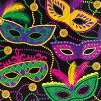 Amscan 511901 Luncheon Napkins, 6.5" x 6.5", Multicolor