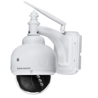 PTZ Dome IP Camera 1080P WiFi CCTV Outdoor Security Camera H.265/H.264 with 2.8-12mm Lens 5X Zoom Auto Focus, 355° Pan/90° Tilt, Night Vision, Motion Detection, Micro SD Card Slotlot