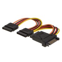 SATA 15pin Power Cable, CableCreation 6-inch SATA 15-Pin Male to 3x15-Pin Female Power Extension Y Splitter Cable Adapter