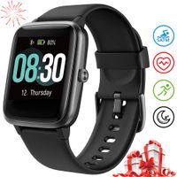 UMIDIGI Smart Watch Fitness Tracker Uwatch3, Smart Watch for Android Phone, Activity Tracker with Heart Rate Monitor, 5ATM Waterproof Smartwatch iPhone Compatible for Kids Men Women (Onyx Black)