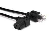 Hosa PWC-141R Right Angle IEC C13 to NEMA 5-15P, 1 Feet