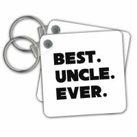 Best Uncle Ever - Key Chains, 2.25 x 2.25 inches, set of 2 (kc_192752_1)