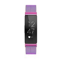 QusFy Metal Band Compatible with Fitbit Inspire & Inspire HR, Stainless Steel Magnetic Replacement Band Accessories Small Large for Women Men, Silver, Black, Lilac, Sangria, Champagne