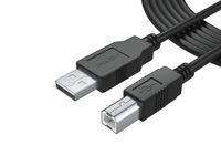 12Ft Extra Long USB-Printer-Cable 2.0 for HP OfficeJet Laserjet Envy; Canon Pixma; Epson Workforce, Stylus, Expression Home; Brother; Silhouette Cameo; Dell Scanner Fax Cord (3.6 m)