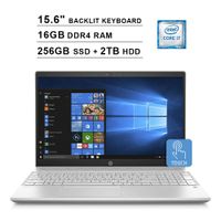 HP 2019 Pavilion 15.6 Inch FHD Touchscreen Laptop (Intel Quad Core i7-8550U up to 4.0 GHz, 16GB DDR4 RAM, 256GB SSD + 2TB FHDD, Intel UHD Graphics 620, Backlit KB, WiFi, Bluetooth, Windows 10) (Gold)