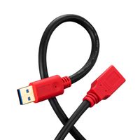 USB 3.0 Extension Cable 20 Feet, Uperatre 20ft Heavy-Duty USB 3.0 Type A Male to Female Extension Cord for Printer,Playstation, Xbox, USB Flash Drive, Card Reader, Hard Drive, Keyboard, Camera (Red)