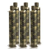 Membrane Solutions Portable Water Filter Straw Filtration Straw Purifier Survival Gear for Hiking Camping Travel and Emergency Preparedness Camouflage Pack of 6
