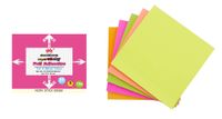 4A Sticky Full Adhesive Notes,3 1/3 x 3 Inches,20 Sheets/Color,Self-Stick Notes,5 Colors/Pack,100 Sheets Total,4A 303 Full Glue