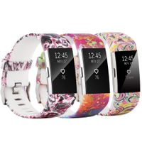 honecumi Replacement Bands Compatible with Fitbit Charge 2 Wristbands Strap for Men & Women Colorful Watch Band/Strap/Bracelet (3 Pack, Style B, Large Size:Wrist 6.7"-8.1")
