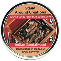 Premium 100% All Natural Soy Wax Aromatherapy Candle -16oz Tin -Indian Sandalwood: A warm, sweet, rich woodsy fragrance.