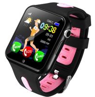 Fan-Ling 1PCS Kids GPS Smartwatch,1.44 inch Anti-Lost Smart Watch for Children Girls Boys,Multifunction Smartwatch,GPS Tracker Watch,Support Music,Weather Report (C)