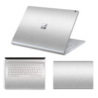 MasiBloom Full Body Protector Decal Skin Laptop Cover Sticker for 13" 13.5 inch Microsoft Surface Book 2 Core i5 Standard Configuration Version (2017 Released) (for 13.5" Book 2, Decal- Silver)