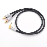 Monster Prolink Standard 100 3.5mm to 2 RCA Male Stereo Audio Y Cable Right Angle (16 Feet)