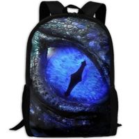 Popular Girls Daypack Backpacks for Big Student Blue Mysterious Dragon Eye