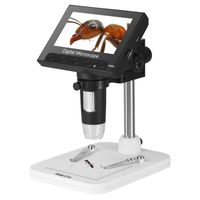 Koolertron 4.3 inch LCD Digital USB Microscope 720P 10X-600X Magnification Zoom Handheld Endoscope Inspection Camera Video Recorder，8 LED Adjustable Light,Rechargeable Lithium Battery Micro-SD Storage