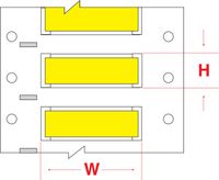 Brady 3PS-375-2-YL-SC PermaSleeve Wire Marking Sleeves - 1" Core, 0.645" Height, 2.00" Width, Polyolefin (B-342) Yellow (Roll of 250)