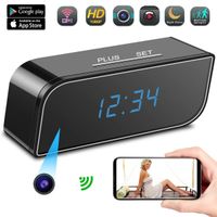 Spy Camera, AMVP Hidden Camera in Clock WiFi Hidden Cameras HD 1080P Video Recorder Wireless IP Camera for Indoor Home Security Monitoring Nanny Cam 140°Angle Night Vision Motion Detection