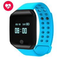TOPWRX Smart Bracelet Watch IP67 Waterproof,Fitness Tracker with Blood Pressure/Heart Rate Monitor Bluetooth 4.0 for Men Women (Blue)