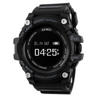 Tonnier Watch Men Sports Smart Watch Calorie Heart Rate Pedometer Remote Camera Bluetooth Digital SmartWatch with PU Band Black