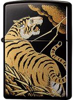 Zippo Tiger Japanese Makie Tora Gold Tank Japan Limited Oil Lighter