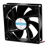 uxcell a16032900ux1695 DC 24V 90mmx90mmx25 mm 7 Vanes Pc CPU Computer Cooling Fan w Metal Finger Guard, 3.54 inches Width, 3.54 inches Length