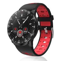 Smart Watch Fitness Tracker, HopoFit HF06 Full Circle Touch Screen Smartwatch, Heart Rate Monitor Sleep Activity Tracker, SMS Call Reminder, Waterproof Pedometer for Android iOS, Men Women (red)