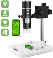 HINOY WiFi Digital Microscope, Portable Wireless USB Microscope Camera, 50x to 1000x Magnification Kids Handheld Microscope Endoscope for iPhone, Android, Windows & MAC Devices