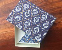 Block-Printed Notecard Set (Gold Geometric)