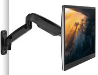 Mount-It! TV Monitor Wall Mount Arm | VESA Wall Mount Monitor Arm | Full Motion Gas Spring Arm Fits 13 15 17 19 20 22 23 24 27 30 32 Inch Screens with 75 or 100 VESA Patterns | Camper RV Compatible