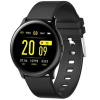 Pard Kids Smart Watch, Ultra Thin Big Screen Fitness Tracker, Heart Rate Blood Pressure Spo2 Monitor for Android iOS, Black