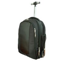 Rolling Backpack, Gladiador Travel Wheeled Laptop Backpack for Women Men, Carryon Trolley Luggage Suitcase Compact Business Bag College School Laptop Bag fit 15.6 Inch Laptop,Black 18 inch