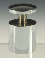 Displays2go Set of 4 Solid Brass Polished Chrome Finish Standoff Screws (SO4040C)