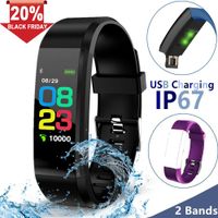1.3" Sport Smart Watch IP67 Waterproof Fitness Tracker with Blood Pressure Heart Rate Monitor for Men Women Activity Tracker Kid Pedometer (50% Sport Bracelet-2)