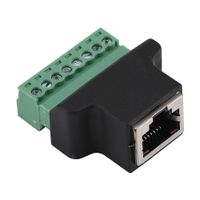RJ45 Screw Terminal Adaptor Connector, DVR Ethernet Connector RJ45 Female Jack to 8 Pin Screw Terminal Connector