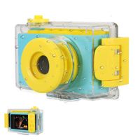 myFirst Waterproof Kids Camera Mini 8MP 1080P HD Camcorder with Free 16GB MicroSD Card Included and MicroSD Support Slot Video Taking Function and Preset Frames (Blue)