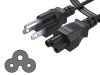 UL Listed Pwr Mickey Mouse Power Supply Cord 3Ft AC Adapter Charger Cable: IEC-60320 IEC320 C5 to NEMA 5-15P