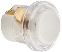 Broan-NuTone PB18LWHCL Doorbell Kit, Lighted Circle Pushbutton for Home, 0.81" Diameter, Clear and White