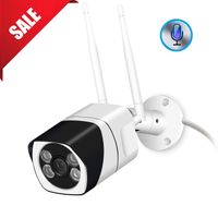 Outdoor WiFi Security Camera, 1080P Wi-Fi IP Camera Two Way Audio Motion Detection Remote Viewing FTP Onvif Night Vision IP66 Waterproof Bullet Surveillance CCTV Cam Support Max 128G SD Card(NO Card)