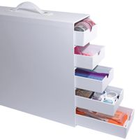 Totally-Tiffany Stash and Store 5-Drawer Case, White